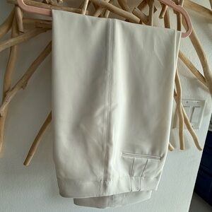 Ann Taylor Women's Cream Wide Leg fitted waist, high quality trousers lined 12p